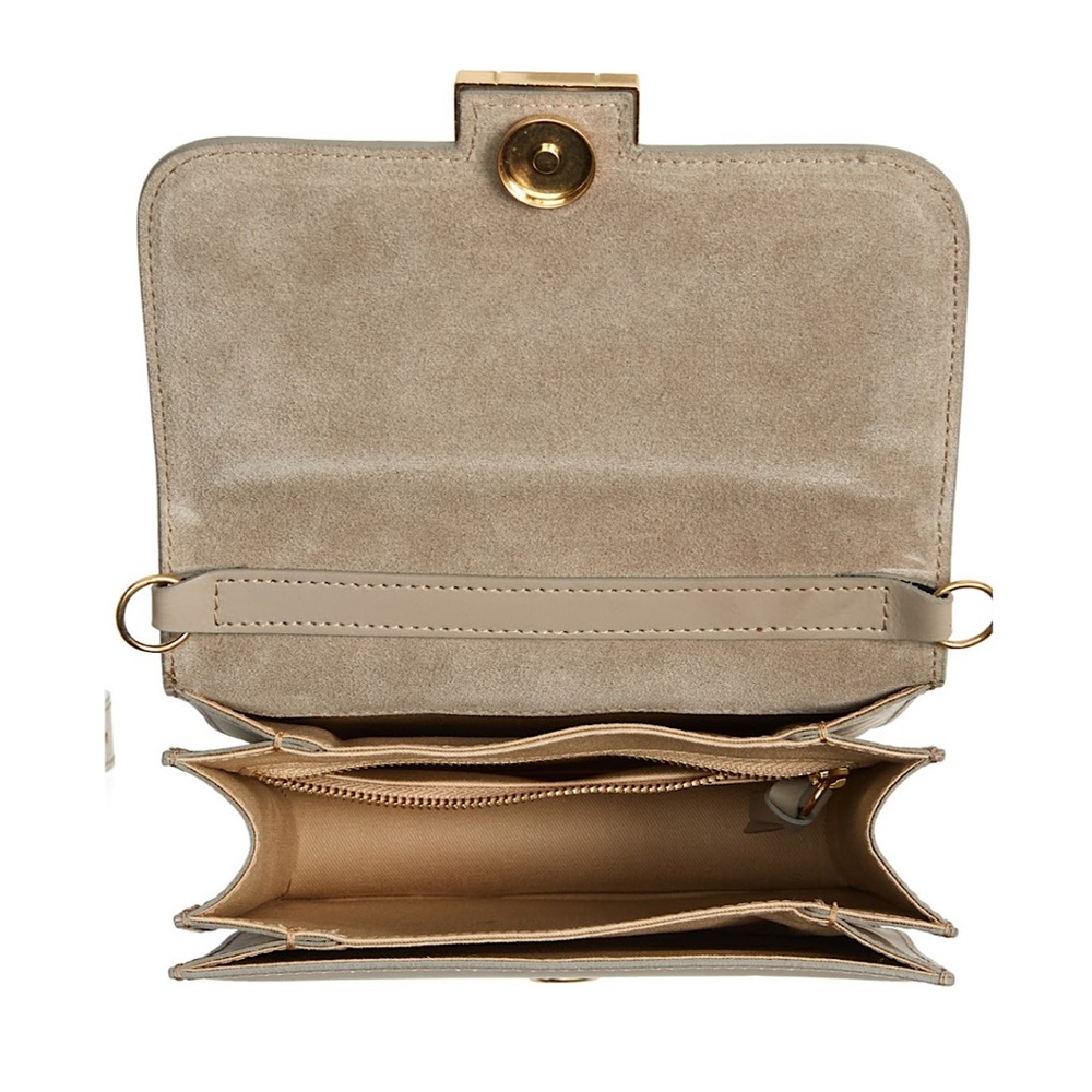 🔥🔥🔥NEW Frame Le Signature Mini Gray Leather Chain Crossbody Bag - Picture 8 of 15